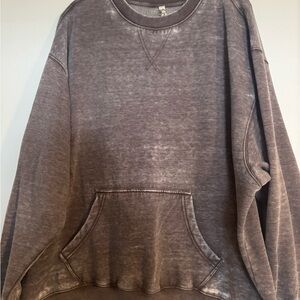 Brown Oversized Free People Sweatshirt